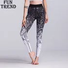 Леггинсы женские спортивные с принтом, с высокой талией