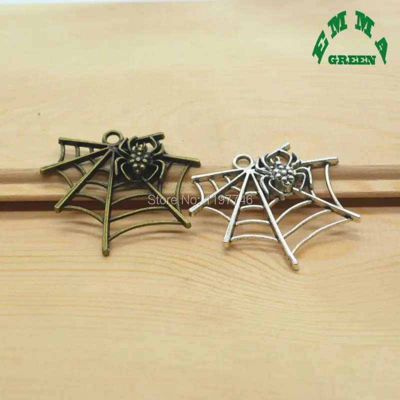 Подвеска для браслета сделай сам объемное винтажное украшение в виде паутины