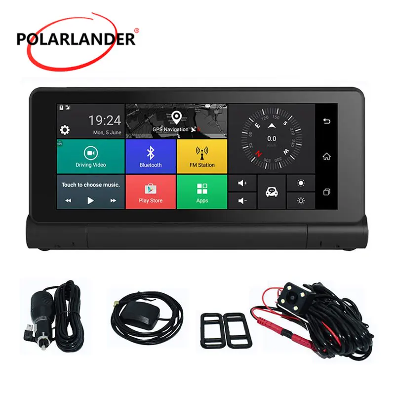Двойная камера Bluetooth WIFI Android 5 0 AVIN 1080P рекордер 1280*480 центральная консоль Навигатор