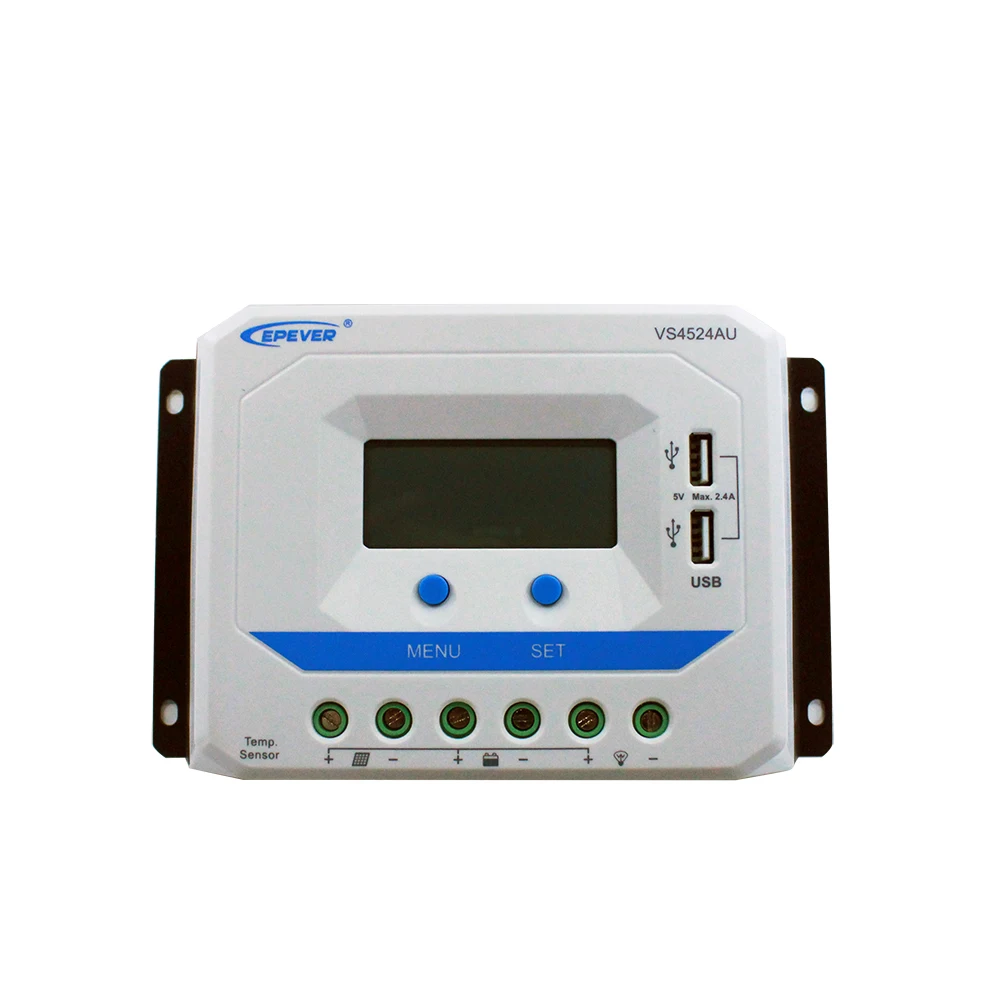 Фото VS4524AU 45A PWM EPEVER ViewStar серия продуктов контроллер 12В зарядное устройство солнечные панели система с датчиком температуры №2