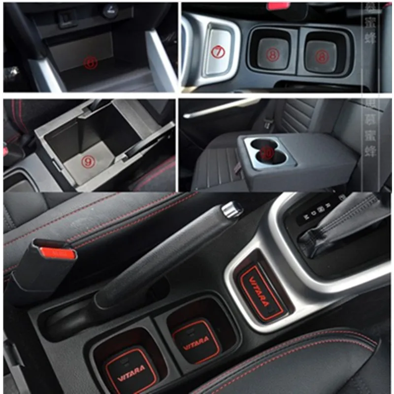 Для 2015 2016 2017 Suzuki vitara Гейт игровой коврик Нескользящая чашка коврики Нескользящие