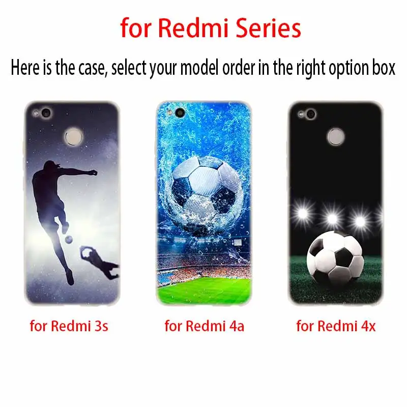 Мягкий силиконовый чехол из ТПУ для Xiaomi Redmi 3 4X 4a 5 Plus 5a S2 6a 6 Pro Note 4 футбольный
