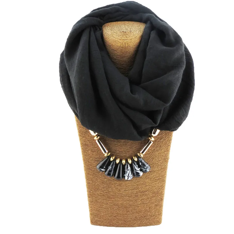 Ahmed Fashion Jewelry Resin Water Droplets Pendant Bali Yarn Scarf Necklace For Women New Statement Necklaces Collier Femme | Украшения и