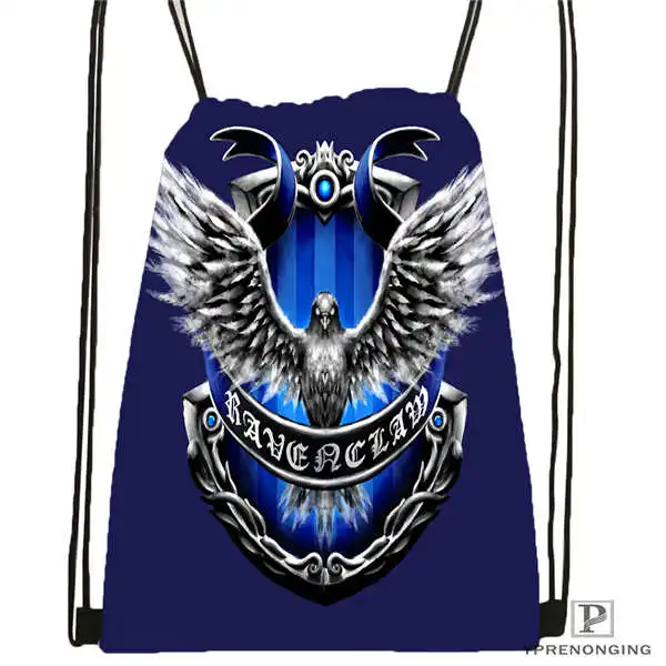 Drawstring Backpack Изготовленная на заказ harry_potter_hufflepuff походная сумка на шнурке милый рюкзак для детей(черная спинка) 31x40 см#20180611-02-96 - Цвет: Drawstring Backpack
