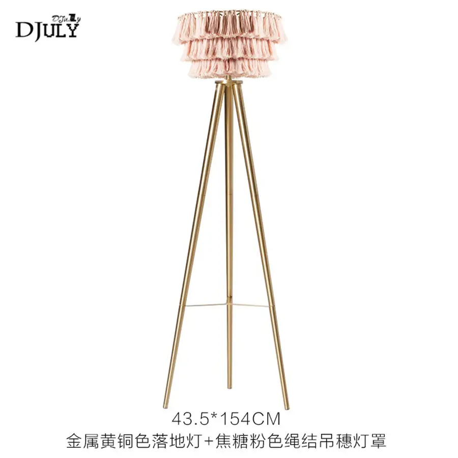 floor lamp c Дизайнерская тканевая настольная лампа в скандинавском стиле с кисточками для спальни, гостиной, кабинета, Романтические свадебные настольные лампы, домашний декоративный светодиодный светильник - Цвет абажура: floor lamp c