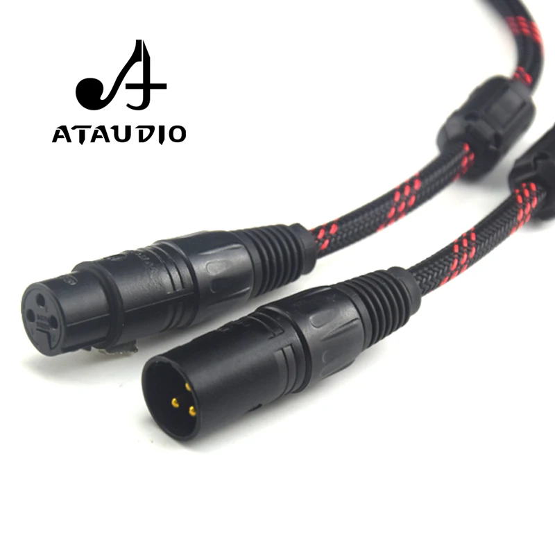 

ATAUDIO 1 Pair Hifi 2 XLR Male to Female Balance Audio Cable High performance 3 Pin XLR Connectors Microphone XLR Cable