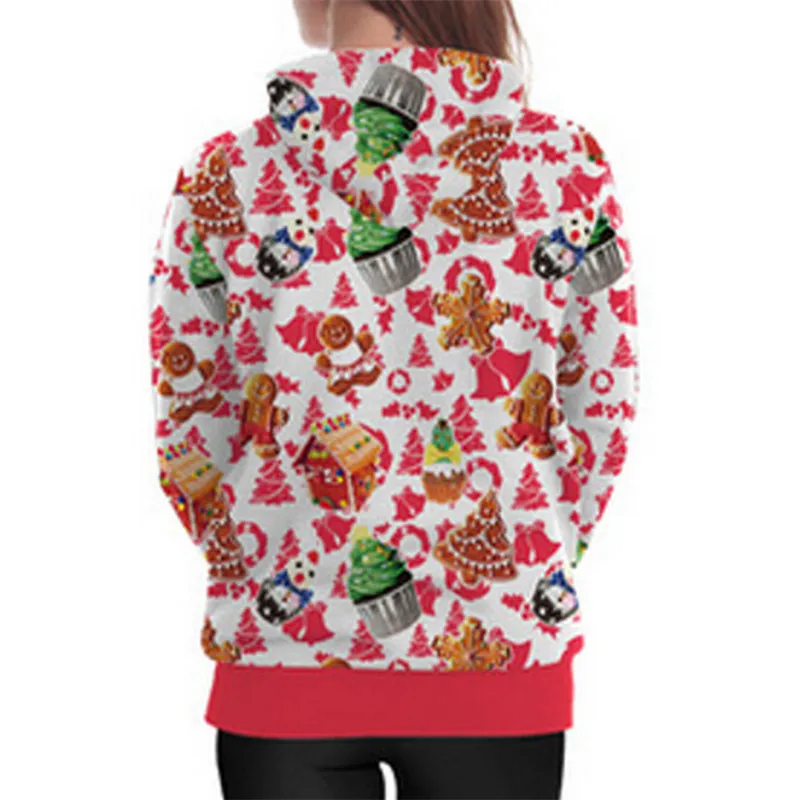 

Xmas Women's Sweatshirt With Print Female Pullover 2018 Christmas Hooded Female Hoodies Harajuku Ladies Tracksuit Truien Dames