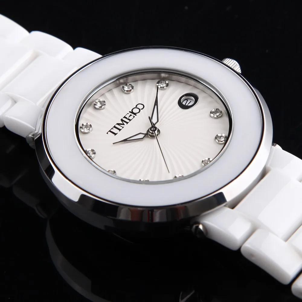 Time100 женские Модные Керамические Кварцевые Часы Ювелирные Изделия Авто Дата