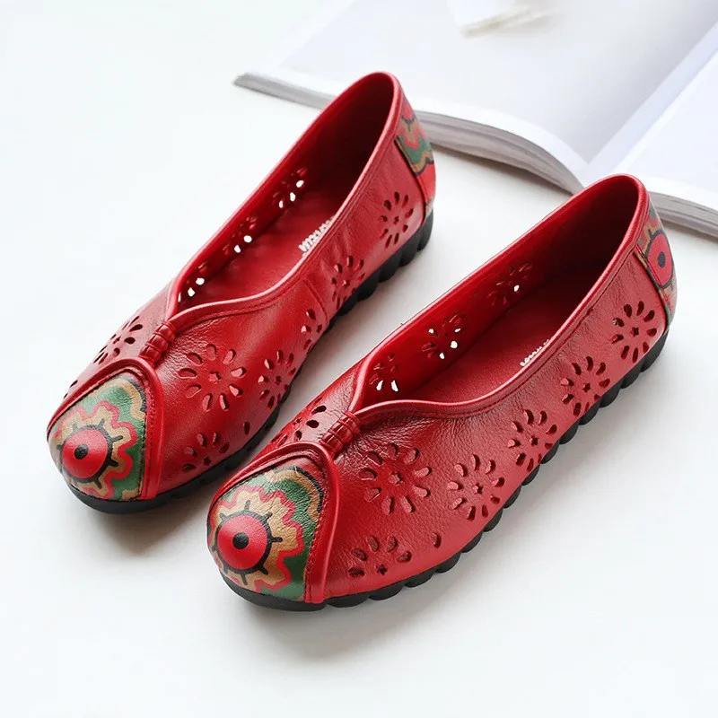 

Женские мокасины, лоферы, обувь на плоской подошве, весенне-летняя повседневная обувь для женщин из мягкой кожи обувь дыхание без застежки; ...