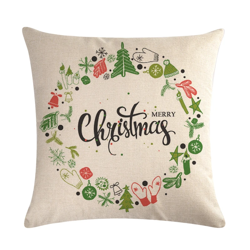 45*45 см Рождественская простая наволочка с рисунком для рождественского