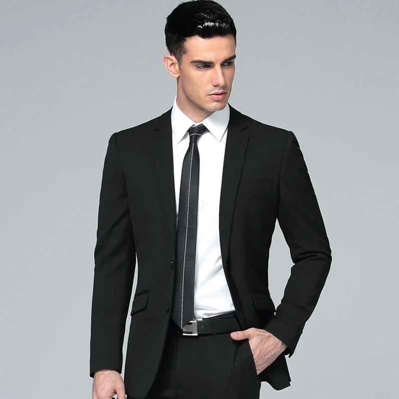 

Groom Wedding Tuxedos Slim Fit High Quality Custom Made For 2022 Black Suits