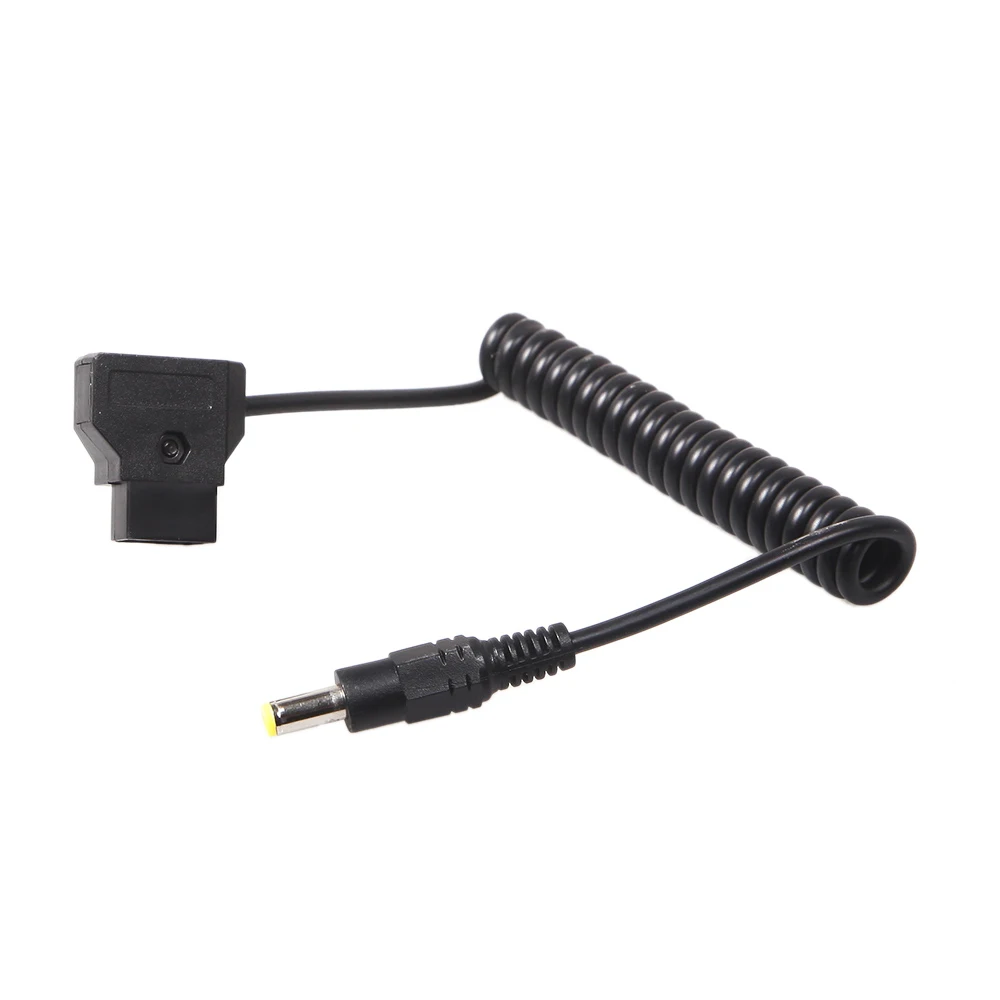 Спиральный Кабель адаптер D Tap 2Pin Male to DC 5 5*2 мм для V Mount Anton Battery DSLR Rig удлинитель
