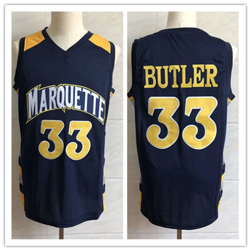 #33 Джимми Батлер MARQUETTE Golden Eagles колледж 2016 17 Ретро Баскетбол Джерси мужские сшитые
