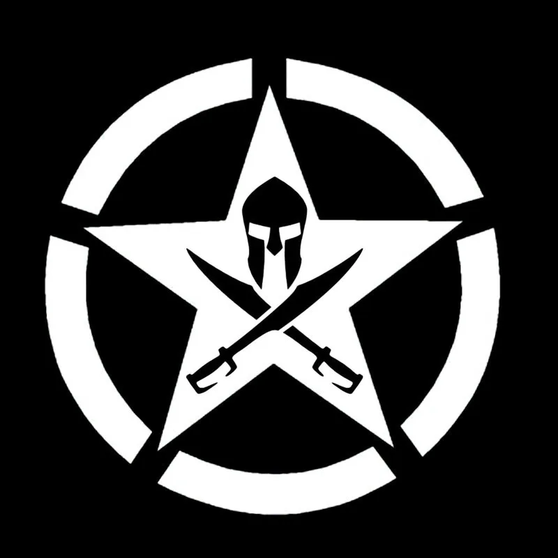 YJZT 13 9 см * Molon Labe Warrior со звездой Виниловая наклейка автомобильная