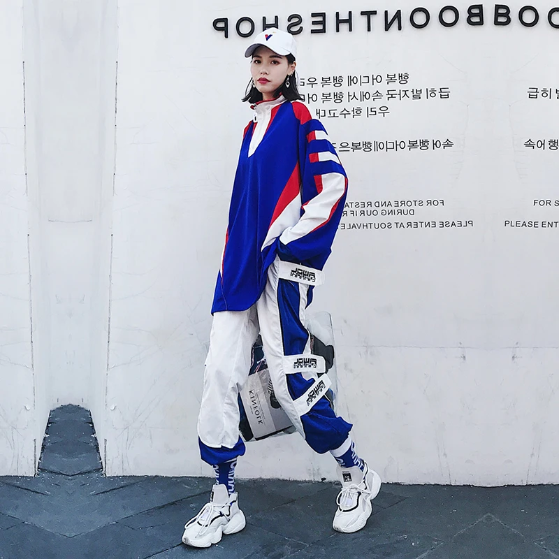 Осенний тонкий спортивный костюм для женщин новинка 2019 полных принцесс большой
