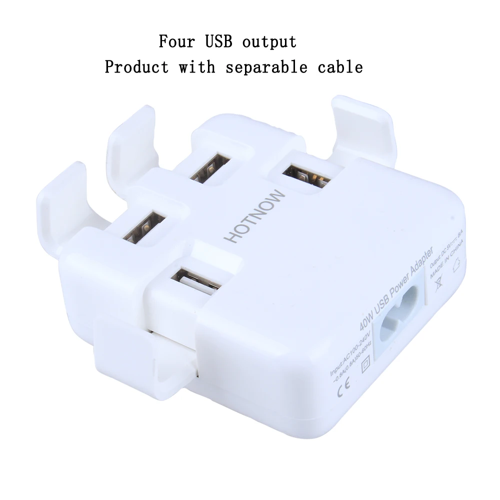 HOTNOW USB зарядное устройство 4 порта настольное адаптер 8А Общая выходная зарядка