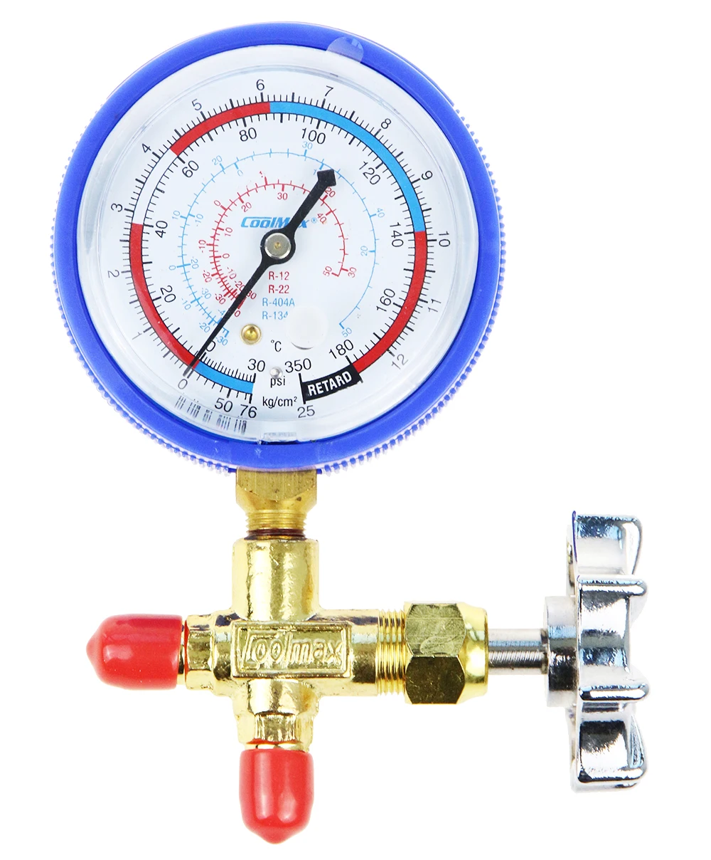 

Taiwan Gome CM-466-G pressure gauge with Valves low pressure single gauge R22 Snow Meter R134 Cold medium Mete