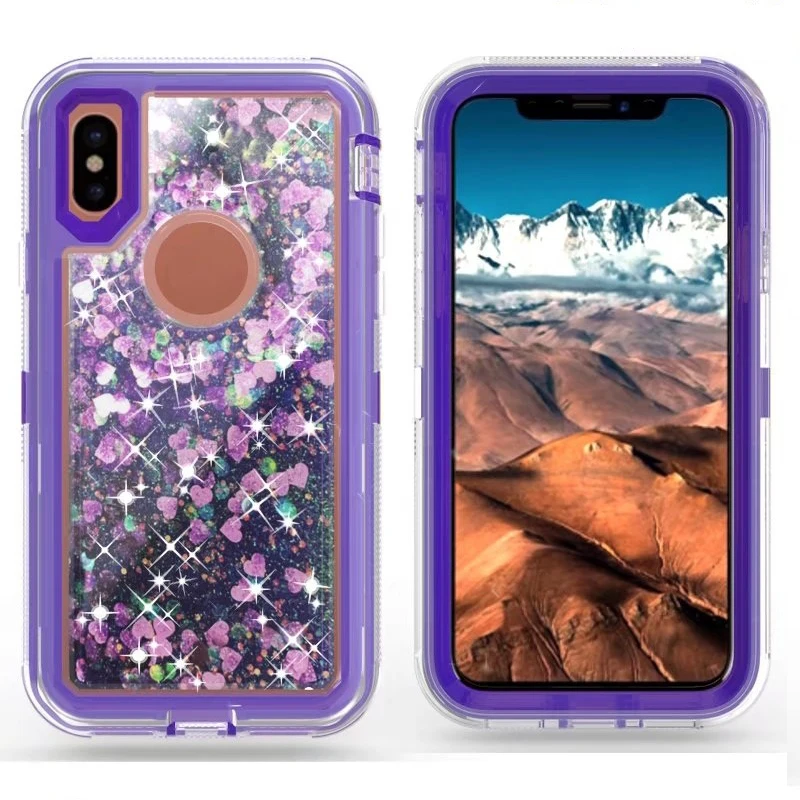 Чехол чехол для Apple iPhone X ударопрочный телефона Quicksand робот сверхмощный Coque |