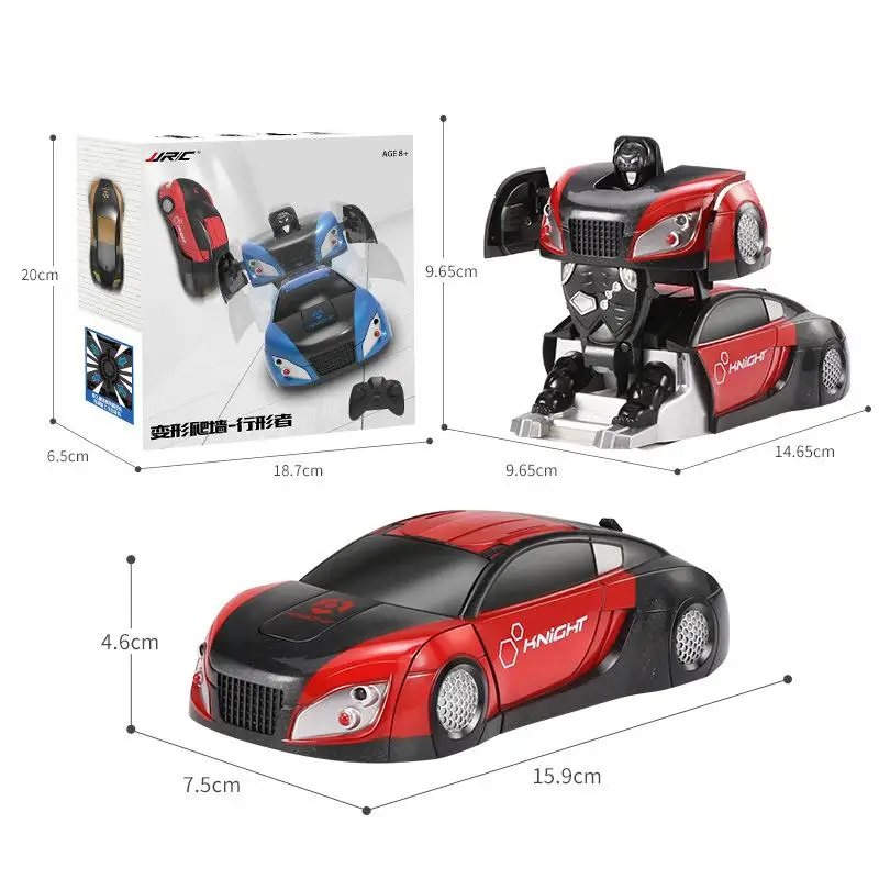 2In1RC автомобиль пульт дистанционного управления автомобиль трюк Трансформация Робот деформация пульт дистанционного управления антигравитационный RC автомобиль боевые игрушки для мальчика подарок - Цвет: Красный