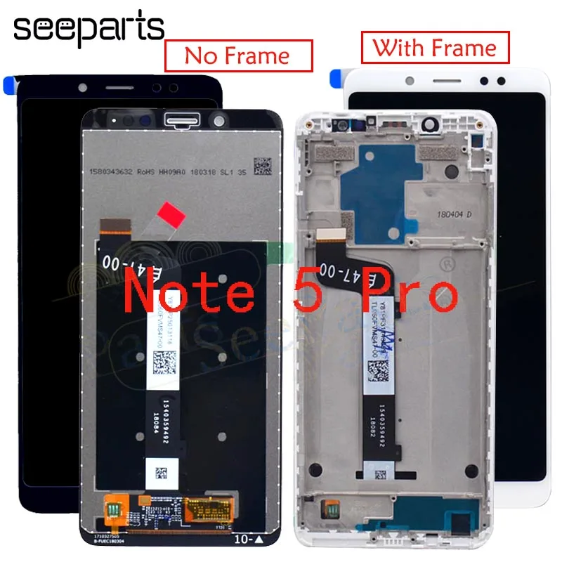 ЖК-дисплей для Xiaomi Redmi Note 5 Pro сенсорный экран с дигитайзером в сборе замены