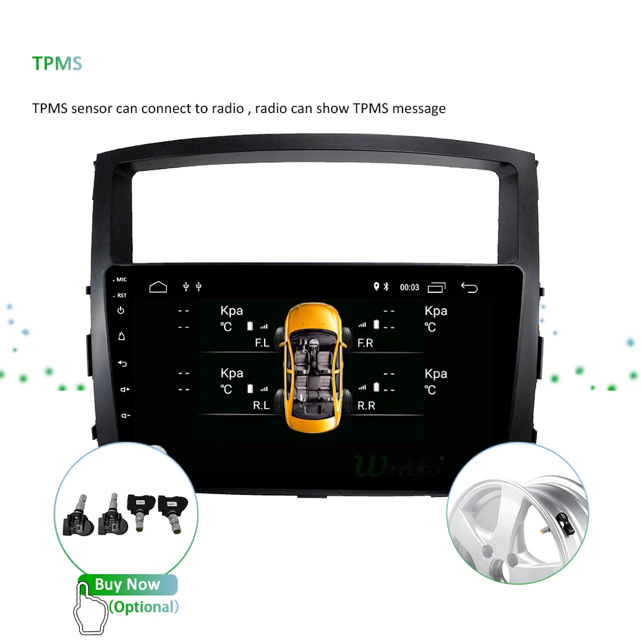 Android 9,0 DSP ips 4 ядра gps радио для MITSUBISHI PAJERO V97 V93 2006- мультимедийная навигация 4G модем слот без DVD плеера