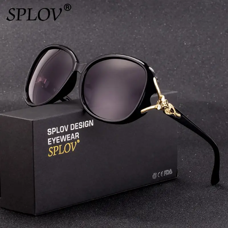 SPLOV Retro kadınlar polarize güneş gözlüğü Yuppie stil moda tilki tasarım ilerici lens zarif bayanlar gözlük