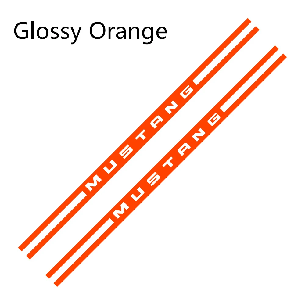 Glossy Orange Наклейки для спортивных автомобилей стильные Авто длинные штаны с полосками, наклейки виниловая пленка для укладки Тюнинг автомобиля для Ford Mustang автомобили аксессуары - Название цвета: Glossy Orange