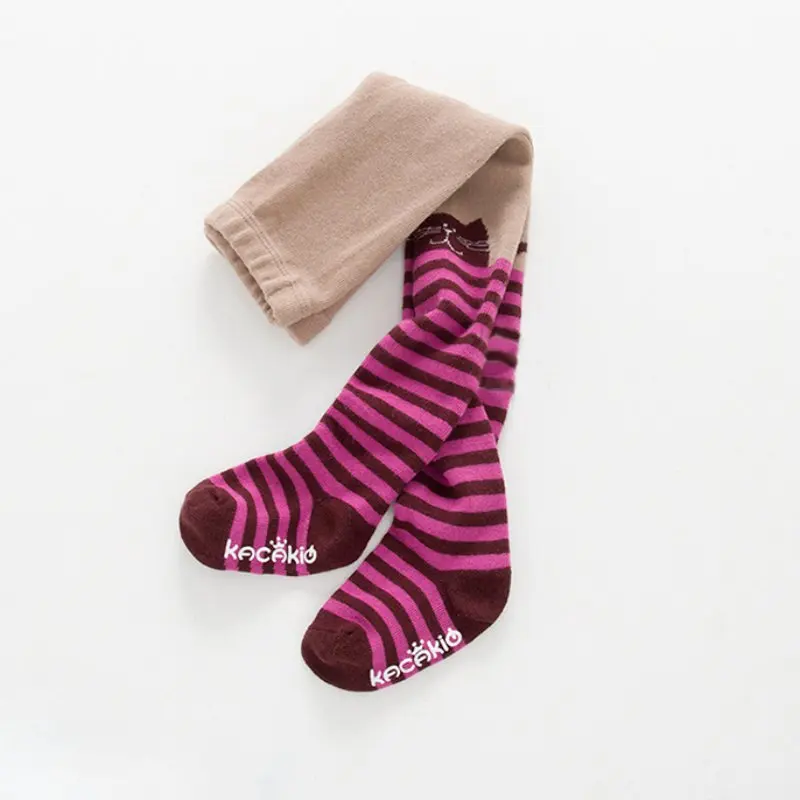 Колготки для девочек модные колготки маленьких детей в полоску мягкая хлопковая