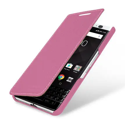 Розовый Чехол из натуральной кожи для Blackberry KEY2, флип-чехол для телефона, чехол для Blackberry KEY 2, чехол для Blackberry KEYone - Цвет: Розовый