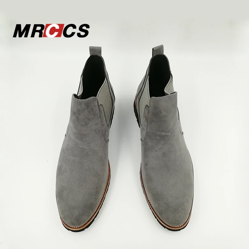 MRCCS Spring Autumn Classical Suede Leather Chelsea Boots For Men Simple &amp Fashion Ankle High Men's All Match Casual Shoes | Обувь