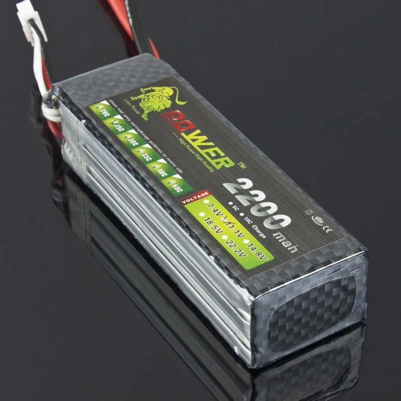 1 шт. Лев мощность 11 В 2200 мАч 25C Макс 30C Акку липо RC батарея для Trex 450 вертолета 3S |