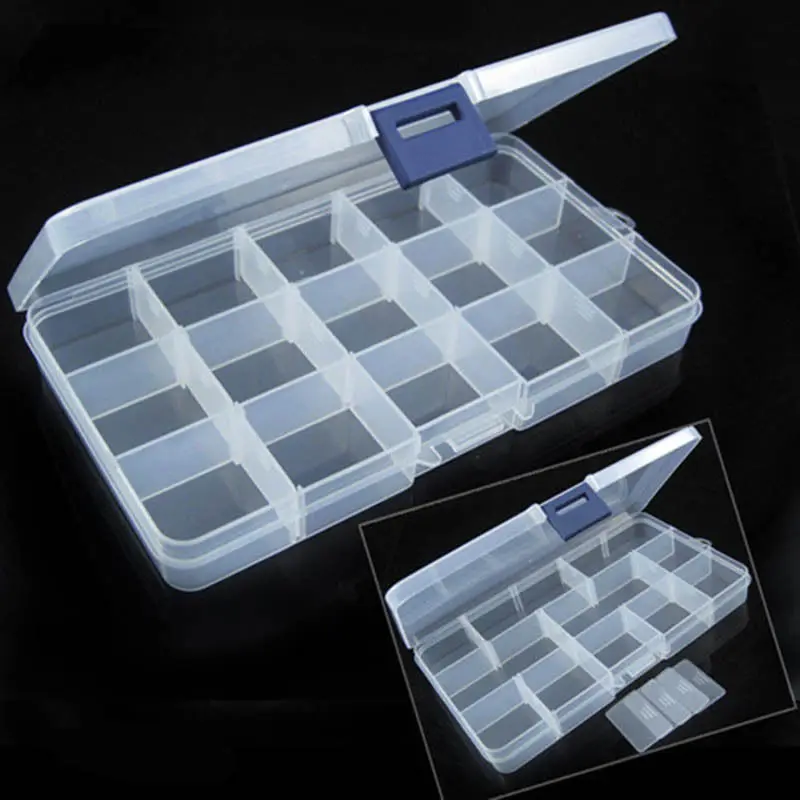 

SOACH Transparent small box multi-purpose detachable smooth 15 grid storage