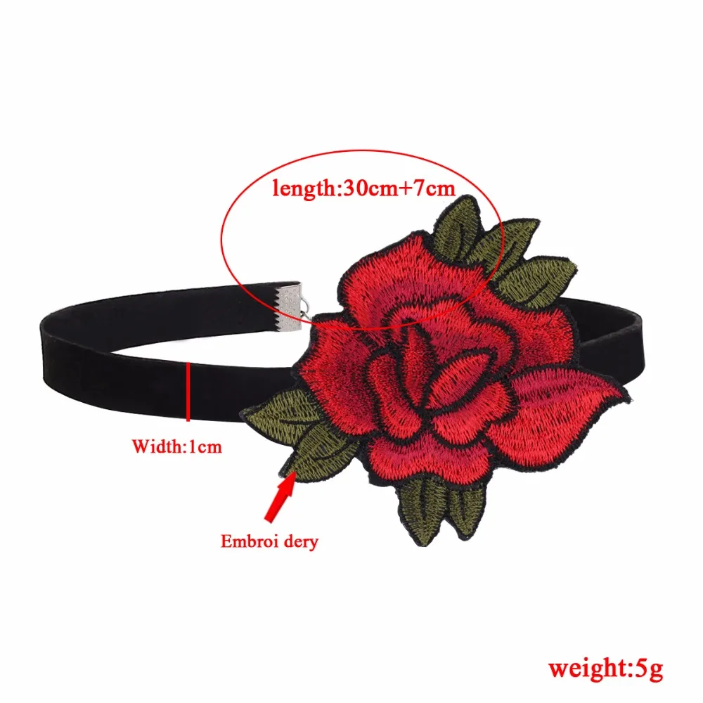 4 шт новый модный набор чокер черный красный цветок ожерелье Вышивка Бабочка