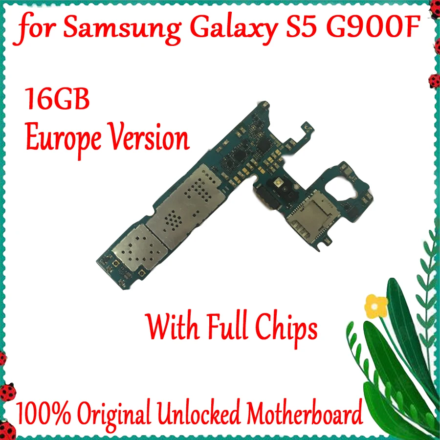 С системой Android для Samsung Galaxy S5 G900F материнская плата 16 Гб оригинальная