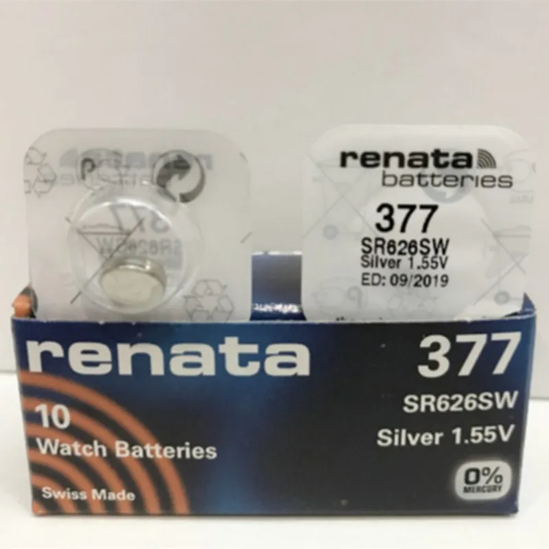 Розничная продажа новинка Renata долговечная батарейка для часов 377 SR626SW SR626 V377 AG4