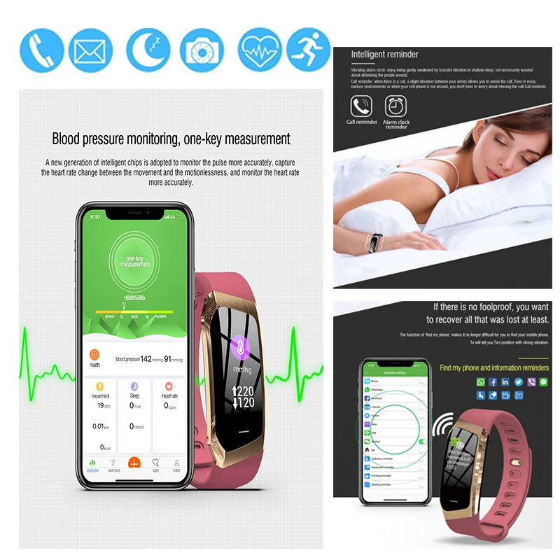 Мужские Смарт часы BINSSAW с цветным ЖК дисплеем и Пульсометром|Мужские электронные