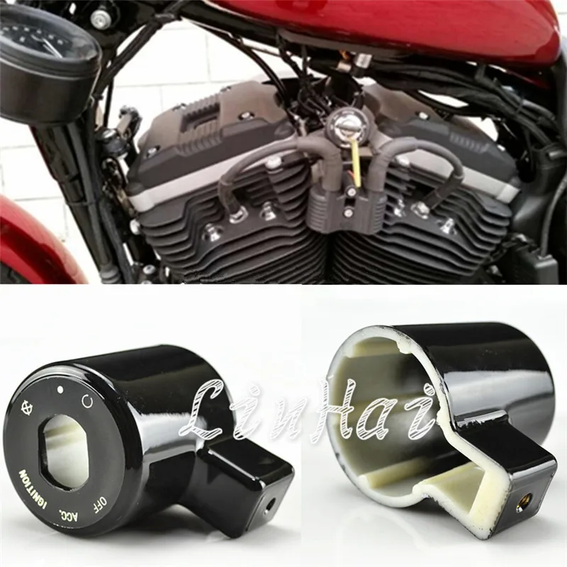 Черный ключ зажигания Крышка выключателя подходит для Harley Sportster XL 883 1200 2004 2013|harley