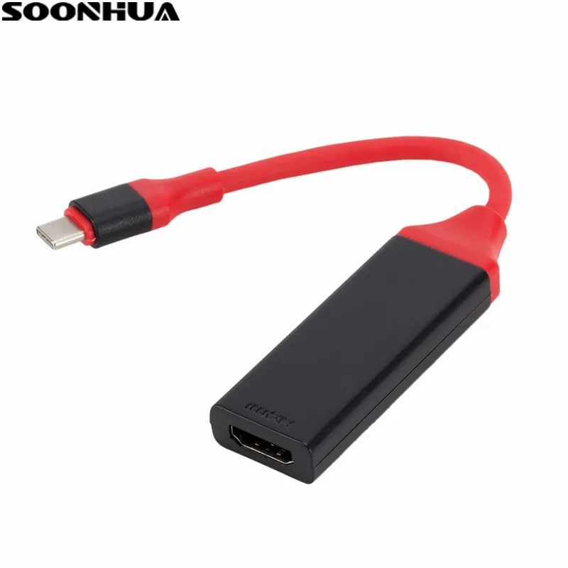 Кабель конвертер SOONHUA с USB C на HDMI кабель переходник 3 1 папа Мама видеоадаптер для