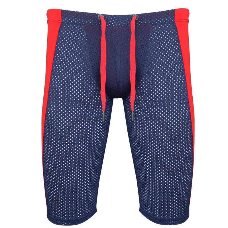 Navy Blue Pro мужские лосины для бега короткие гладкие быстросохнущие эластичные спортивные Леггинсы Компрессионные шорты для спортзала и фитнеса летние спортивные штаны - Цвет: Navy Blue