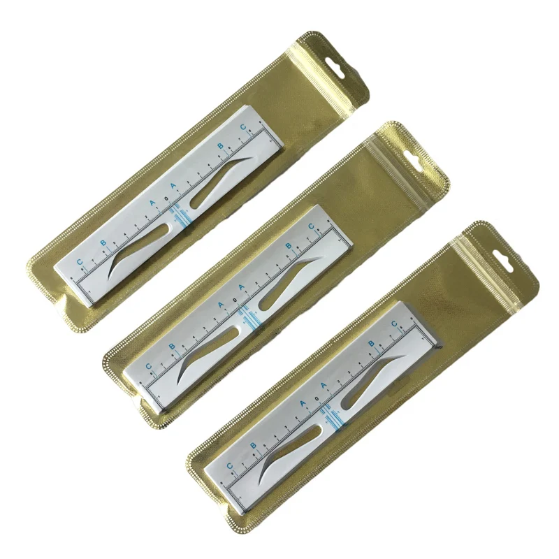 25 шт. одноразовые мануального татуажа бровей линейка для Стикеры Перманентный