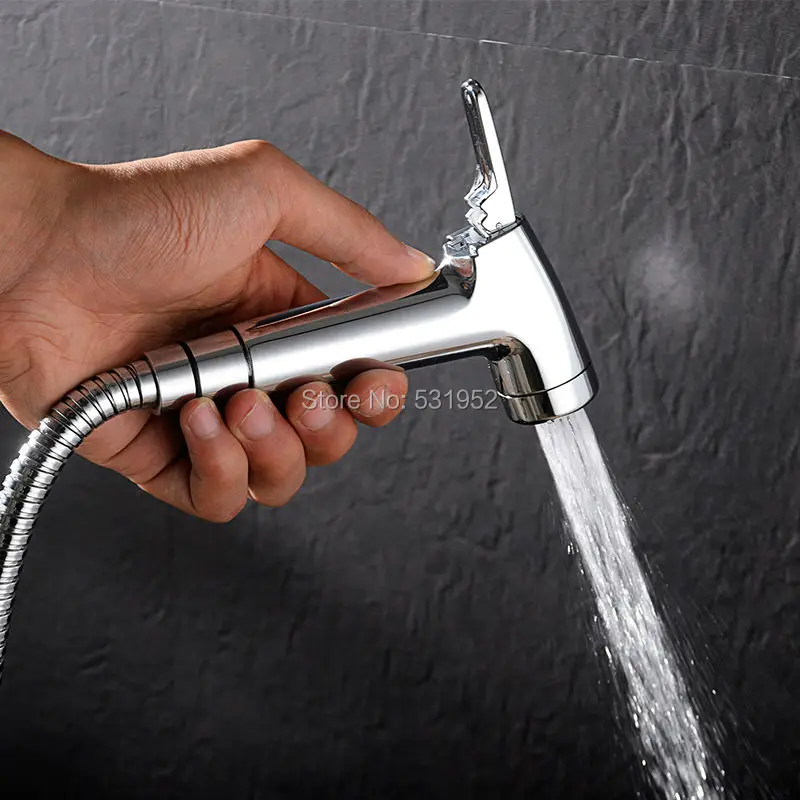 ABS Bidet Shattaf Douche Spray Chrome Hygienic Muslim Toilet Hand-held Toilet Plating Spray Nozzle Sprinkler Shower Head Bidet