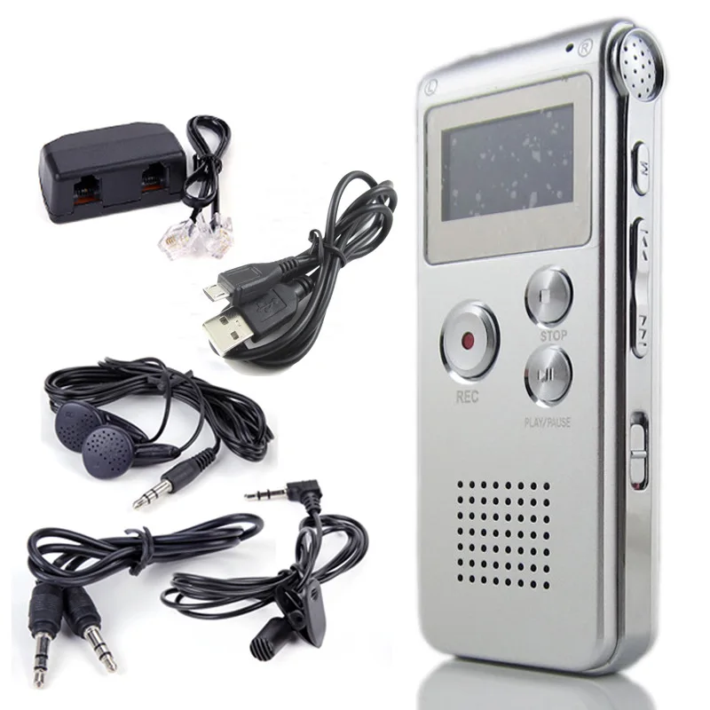 Черный 8 ГБ Высокое Качество Цифровой Диктофон Звук Высокой Четкости Записи