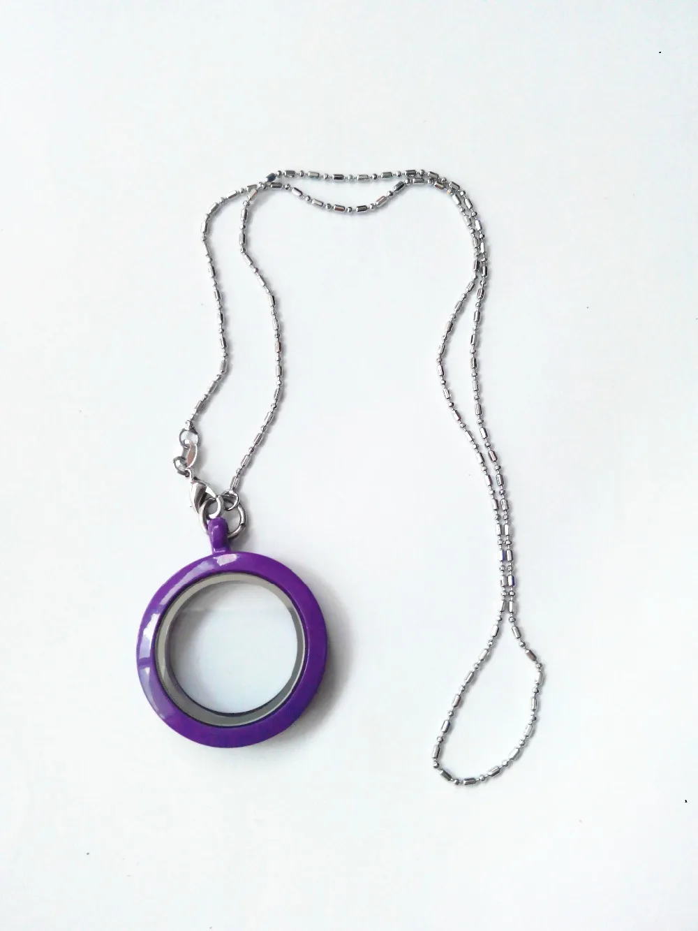 Подвеска медальон из стекла 30 мм с цепочкой (42 см)|necklace locket|locket chainlocket necklace |