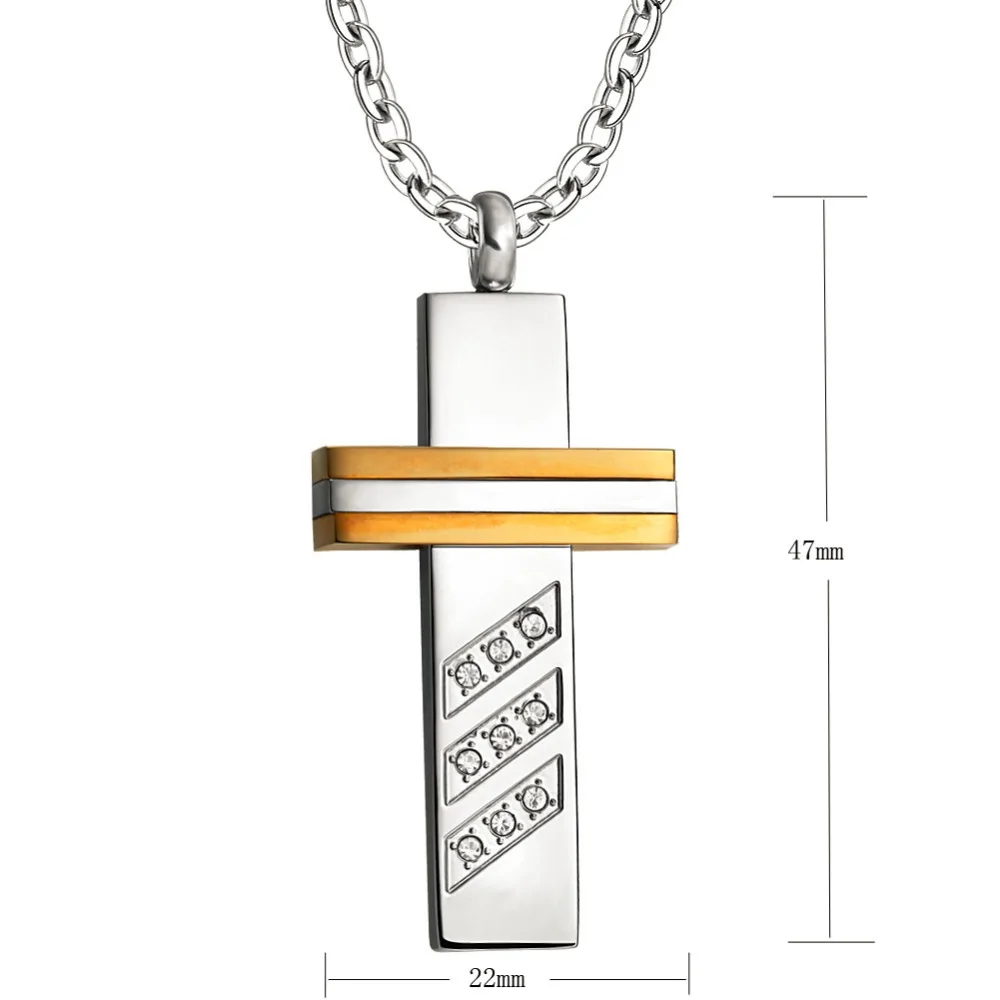 YAFFIL Gold Sliver Chain Male Necklace Men Jewelry Birthday Gifts Religious Cross Pendant Gift Fashion Pendants New | Украшения и