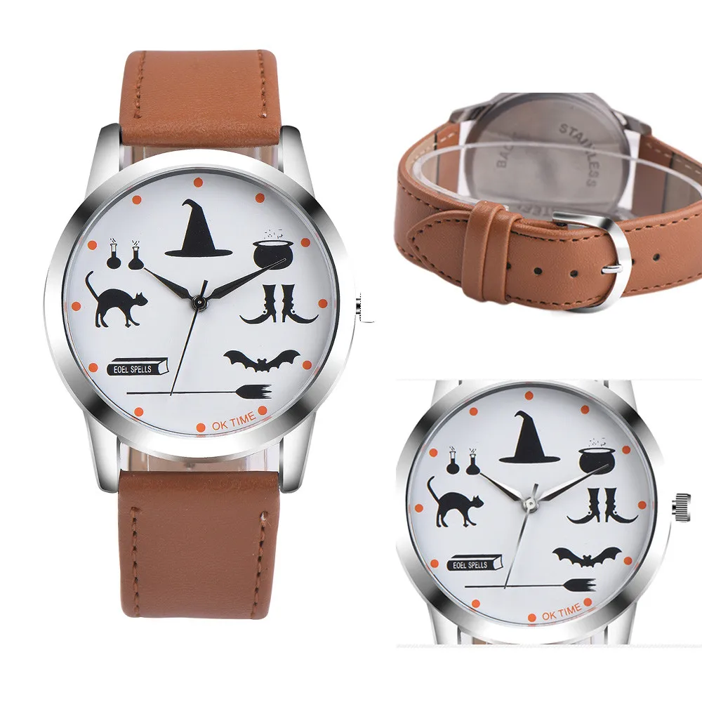 

Hot Sale Women Bracelet Watch Female Quartz Women Watches Fashion Clock Ladies Watch Cartoon Design Leather Watches For Girls A5