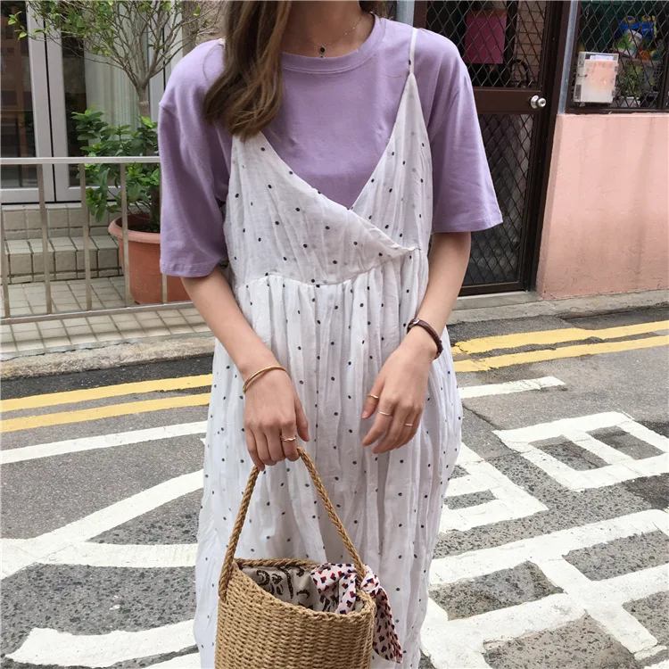 Tee Shirt 15 Solid Color Basic T-shirt Women Casual O-neck Harajuku Summer Top Korean Hipster White T S-XL Dropship | Женская одежда