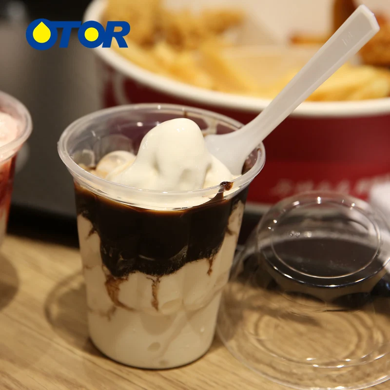 OTOR оптовая продажа мороженое Smoothie Milkshake йогурт одноразовые пластиковые чашки с
