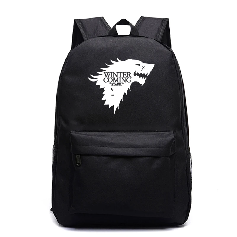 Black 8 Mochila Mujer, школьный рюкзак с изображением Игры престолов, аниме, Мужская школьная сумка, сумка для книг, Sac A Dos Valar Morghulis, для женщин, Tassen Plecak - Цвет: Black 8