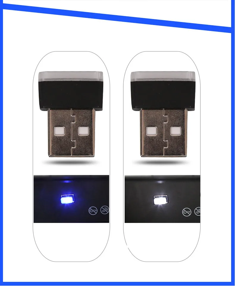 USB LED мини беспроводной Автомобильный интерьер окружающее освещение атмосфера