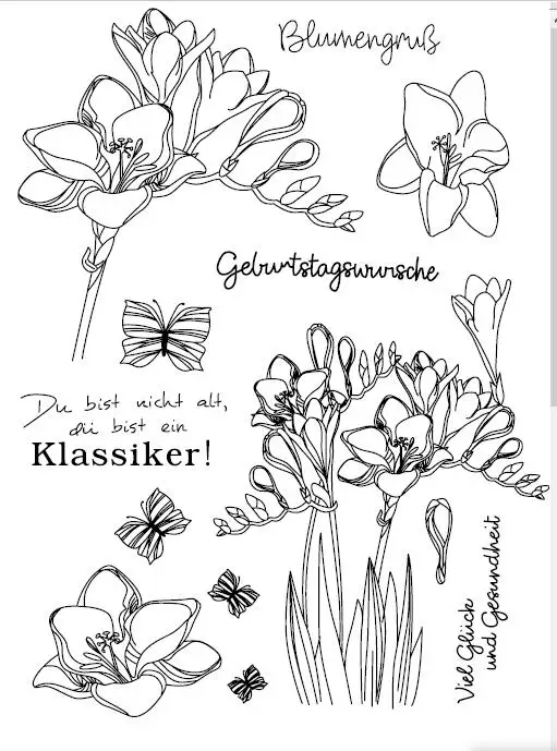 Цветочные прозрачные штампы печать скрапбукинг бумажная поделка прозрачный